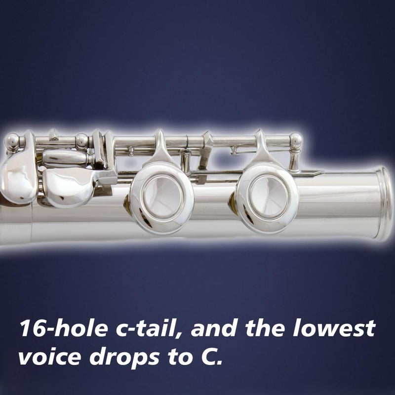 HOGSN flute 16-hole closed-hole C-tone nickel-plated, beginner to play graded flute, with box and cleaning kit. - Image 3